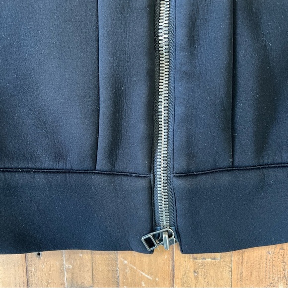 Helmut Lang Jacket Sweatshirt Black Small Dual Zip Front Logo Arm Made In USA - Picture 3 of 14